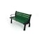 Frog Furnishings Green 4' Heritage Bench with Black Frame PB 4GREBFHER - alternate 1
